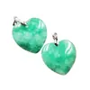 Pingente de Jade Pingente de Jade Verde Seco em Forma de Coração Verde Yang Verde Total Pingente de Coração de Pêssego Coração de Jade Pingente de Jade
