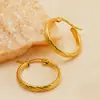 Pendientes de Oro Trenzado de Lujo Ligero Estilo Francés Pendientes con Patrón Diagonal Electrochapados en Acero Inoxidable Pendientes para Mujer Venta al por Mayor Transfronteriza