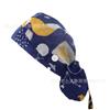 Nuevo gorro de quirófano estampado de pelo largo para enfermera, gorro de algodón ajustable con botones esmerilados