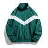 Chaqueta cruzada para hombre cuello alto casual tira reflectante abrigo primavera y otoño marca de moda guapo abrigo trench deportivo para hombre