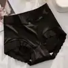 Ropa interior de cintura alta para mujer, seda de hielo, verano, fina, transpirable, talla grande, chica rellenita, algodón puro, seda, entrepierna antibacteriana, shorts triangulares, cabeza