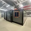 Casa Pré-fabricada em Estrutura de Aço, Instalação Simples, Transporte Conveniente, Alojamento Temporário, Casa Expansível de 20 Assoalhadas Duplas