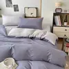 Fronha de algodão puro hipoalergênica Classe A para dormir sem roupa, alta contagem de fios 13372, estilo envelope simples, cor sólida, fronha de algodão puro bicolor