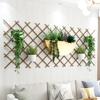 Estante de flores de pared para colgar en la pared, para balcón, sala de estar, soporte de flores de madera maciza, decoración, estante de escalada, pequeña cesta colgante para flores de jardín