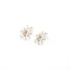 Pendientes de Flor de Magnolia Tifanke Elegantes Simples Coreanos Europeos y Americanos Retro Franceses Nicho Estilo Chino