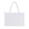 Bolsa de lona sin fondo con cremallera de algodón poliéster TP FB04# es empaque universal beige (versión vertical)-talla única blanco