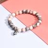 Explotaciones transfronterizas 8MM polvo de zebra polvo de diamante de cebra punto piedra mate pulsera de cuentas alto sentido nuevo ágata Amazon