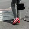 Zapatos de Entrenamiento Retro Rojos de Cuero Genuino para Mujer Estilo Coreano Versátiles Nuevas Zapatillas de Suela Fina para Mujer Zapatos Casuales Deportivos Forrest Gump para Mujer