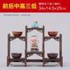 Escritorio de madera maciza estante pequeño para curiosidades estilo chino gabinete de múltiples tesoros posavasos para juego de té adornos de tetera de arcilla púrpura soporte de exhibición para colocar antigüedades