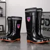 Botas de lluvia para hombre, botas largas impermeables y antideslizantes con puños, adecuadas para recolectores de playa adultos y repartidores