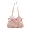 Bolso de mano de lunares estilo coreano ins, bolso nube, bolso de hombro simple, dulce, fresco, con diseño plisado, bolso cruzado elegante