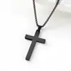 Collar Cruzado de Acero de Titanio, Elegante y Versátil para el Trayecto Diario, Colgante de Cruz de Acero Inoxidable, Accesorio de Cadena para Suéteres y Sudaderas