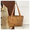 Bolsa Casual de Moda Vintage Feminina 2024 Outono Nova Sacola de Grande Capacidade Elegante Bolsa Transversal Portátil