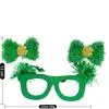 Stock Listo de Fábrica Transfronterizo Amazon Xiyin Temu St. Set de Gafas de Decoración para Fiesta Irlandesa del Día de San Patricio