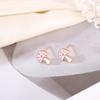 Elegantes Aretes de Tuerca de Moda estilo Chanel con aguja S925, sencillos y con personalidad, para mujer, joyería de Corea del Sur, goteo de aceite, Trébol, aretes pequeños