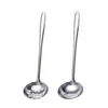 Cuchara sopera desnuda de acero inoxidable no magnético embudo para sopa 7# cuchara para olla caliente cuchara puntiaguda para el hogar cuchara de cocina cuchara para cocinar