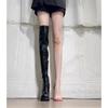 Botas Longas Quadradas de Salto Alto com Solado Grosso para Mulheres, Botas Elásticas, Novo Estilo Outono e Inverno 2026, Versátil, Emagrecedora, Elegante, Botas Acima do Joelho