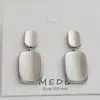 Pendientes de Aguja de Plata Transfronterizos Pendientes de Color Oro Real que Conservan el Color para Mujer Geométricos Redondos Cuadrados Ovalados Aleación Exquisitos Pendientes Brillantes