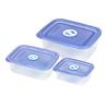 Pote Retangular de Plástico Transparente para Geladeira, Selecionado Cuidadosamente, para Armazenamento de Alimentos Refrigerados e para Micro-ondas, com Vedação