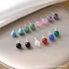 Aretes de Cerámica con Cuentas de Ágata Natural, Nuevo Estilo Chino, Pendientes Versátiles de Moda de Lujo Ligero