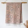 Atacado do Fabricante Lenço de Algodão Xale Círculo Outono e Inverno Longo Feminino Quente Franja Jacquard Xale Xale Dupla Finalidade