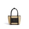 Bolso de cesta de verduras tejido de nuevo estilo, bolso pequeño portátil de estilo veraniego con costuras de nicho, bolso cruzado de piel de vaca para mujer