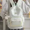 Mochila Estilo Ins High School Bonita de Alta Qualidade para Meninas, Mochila Fofa de Grande Capacidade para Alunos do Ensino Fundamental, Mochila Casual Versátil para Meninas