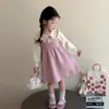 Vestido de Primavera y Otoño para Niñas Ropa de Otoño Infantil Vestido de Lana 2026 Nuevo Elegante Vestido de Princesa Tejido para Bebé