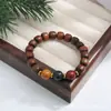 Pulseiras de Jacarandá Preto para Homens e Mulheres, Contas de Madeira para Oração Budista, Pulseiras de Contas Giratórias para Casais, Pulseiras com Anel Giratório de Sândalo, Joias