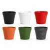 Mini Vaso de Flor de Cerâmica Imitação, Plástico Anti-Queda Montado no Carro Vaso de Flor Falso de Terracota para Suculentas, Vaso de Plantio de Planta em Vaso de Natal, Transfronteiriço