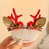 Celebridad de Internet Bebé Astas Accesorios para el Cabello Niños Pinza para el Cabello Linda Festividad Rojo Pinza Pequeña Niña Clip para Fotos Tocado Navidad