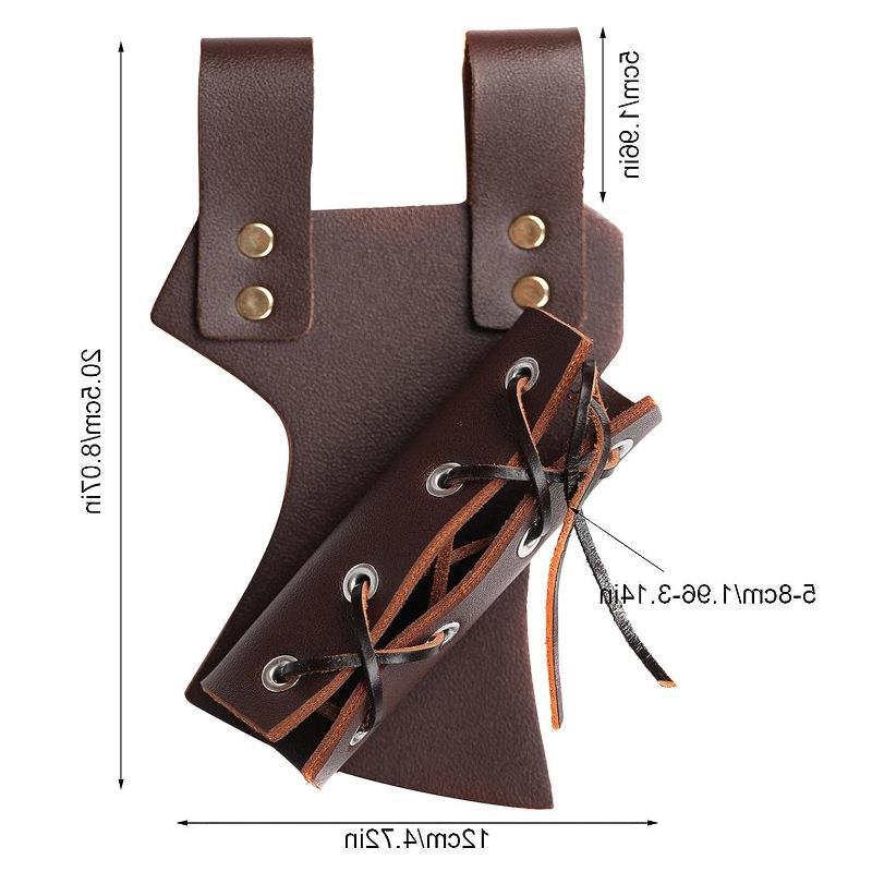 中世纪皮革剑皮套腰带 剑架腰带适用于 Pomron 服装角色