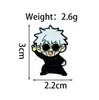 Broche Desenho Animado Jujutsu Kaisen Transfronteiriço Personagem Japonês Gojo Satoru Insígnia Fofa Acessório para Roupa Mochila