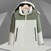 Roupa de trabalho para exterior à prova de vento e água, jaqueta de algodão com enchimento integrada para outono e inverno, roupa de montanhismo à prova de frio com logotipo personalizado