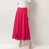 Armário Especial Miyake Saia Irregular de Meio Comprimento Verão Sensação de Alto Padrão Cintura Solta Slim Silhueta A Design de Saia Longa