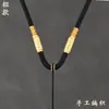 Corda de Pingente Trançada Grossa Feita à Mão Corda de Colar Masculina Pingente com Corda Ajustável para Pingente Amuletos Thangka Buda