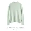 Suéter de Lã com Gola Alta Meia-Boca para Mulheres, Camada Base de Tricô de Cashmere, Novo Estilo Outono/Inverno 2026, Suéter Interno Quente e de Caimento Solto