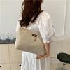 Bolso de gran capacidad, novedad de 2024, para mujer, moderno, estilo retro, con cadena, portátil, de hombro, informal, tipo tote.
