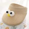 Chapéu Infantil Chapéu de Sol Verão Bebê Olhos Fofos Chapéu de Sol Chapéu de Bebê Top Vazio Chapéu de Palha Chapéu de Sol Cartoon