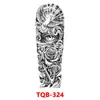 Tqb: No. 301-336 Nuevas Calcomanías para Tatuajes de Brazo Completo, Calcomanías para Tatuajes de Brazo Completo, Tatuajes de Flores en el Brazo, Tatuaje Impermeable