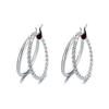 Pendientes retro para mujer, estilo Hong Kong, elegantes y modernos, pendientes de celebridades de Internet, sencillos y personalizados, pendientes de círculo grande de doble capa.