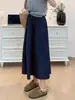 Elegante falda midi de lunares para mujer, talla grande de verano, nueva de cintura alta, que cubre la cadera, falda línea A adelgazante