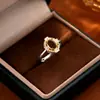 Anel Bicolor com Zircônia Inlaid em Prata Esterlina S925, Acessório para Pedra Principal Oval 6*8mm Vintage de Luxo Leve DIY