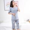 Pijamas para Mujer, Trajes de Algodón Puro Finos de Manga Larga de Verano, Ropa de Casa de Manga Corta de Verano para Estudiantes, Sudaderas con Estilo Femenino de Moda