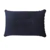 Almohada Cuadrada Flocada para Soplar con la Boca, Almohada de Cuello Plegable Portátil, Artefacto de Viaje para Exteriores, Almohada Inflable de TPU, Almohada Inflable para Volar