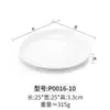 Plato Frío de Restaurante, Plato de Aperitivos, Plato Irregular de Plástico Comercial, Plato Triangular Blanco de Melamina