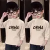 Y2328 # 2025 Nueva Ropa de Otoño e Invierno Derong Camiseta de Manga Larga para Niños Cuello Semi Alto Camiseta Interior Top Cálido para Niños
