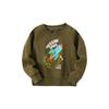Moletons Infantis de Primavera e Outono, Roupas Infantis Europeias e Americanas Largas para Meninos, Roupas Infantis Modernas de Tamanho Pequeno e Médio, Tops Infantis com Gola Redonda, Mangas Longas, Prontos para Venda