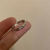 Anillo Abierto de Plata Lisa con Circonita para Mujer, Lujo de Gama Alta, Diseño de Nicho, Anillo de Estilo Minimalista, Nuevo Modelo 2025