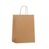 Bolsa de Papel Kraft Marrón Bolso de Mano Bolsa para Llevar Té con Leche y Horneados Embalaje de Regalo de Compras Festival del Medio Otoño Personalización